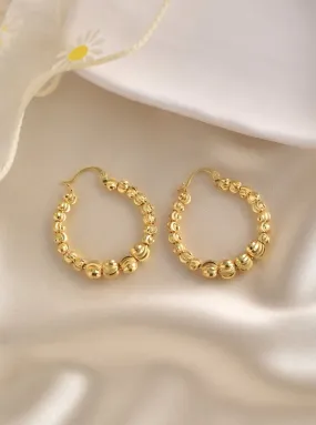 18K Gold Filler Designer Hoops