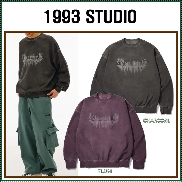 1993studio  |Unisex Street Style Long Sleeves Plain Logo