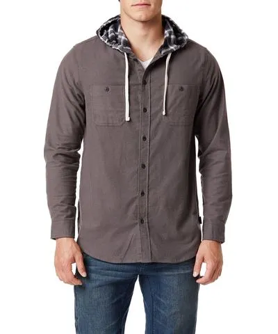 7/29/2019 Pewter Button-Up Flannel Hoodies for Men | UNIONBAY