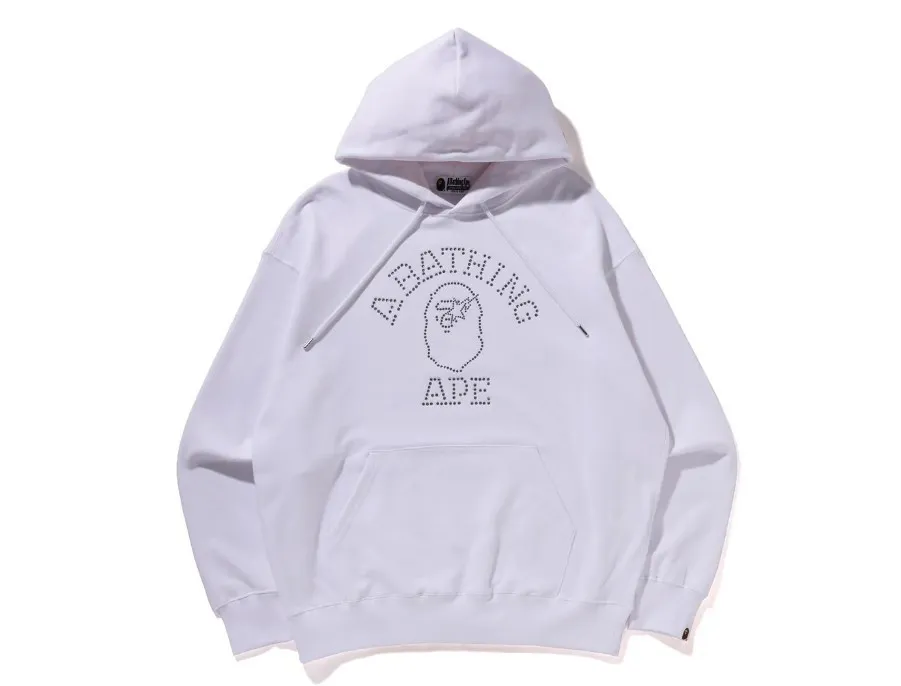 A BATHING APE  |Street Style Long Sleeves Plain Cotton Logo Hoodies