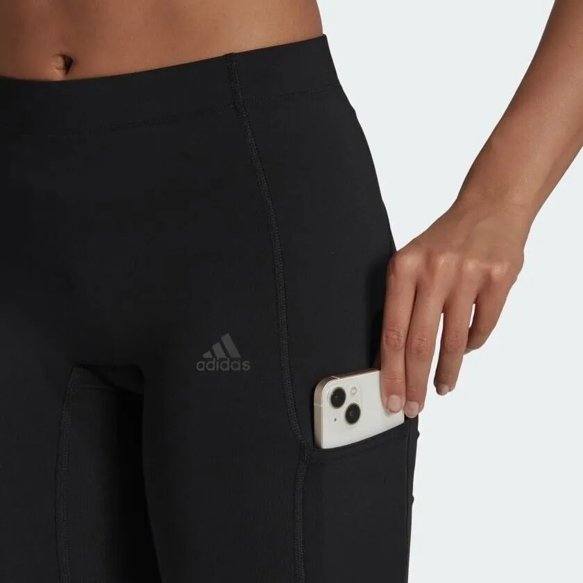 adidaS FastImpact Running Compression Shorts Bike Fitness Zip Pocket Black