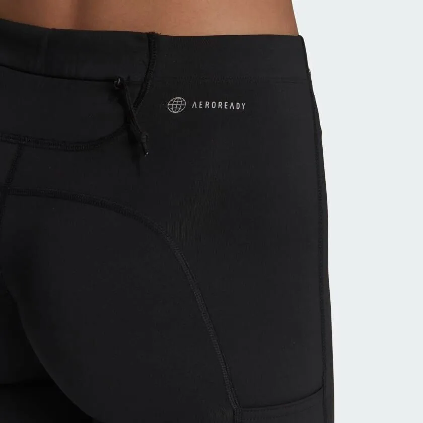 adidaS FastImpact Running Compression Shorts Bike Fitness Zip Pocket Black