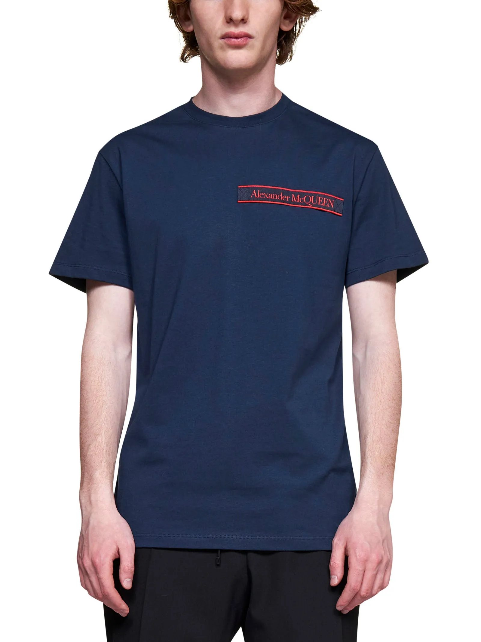 Alexander McQueen Logo Patch Crewneck T-Shirt