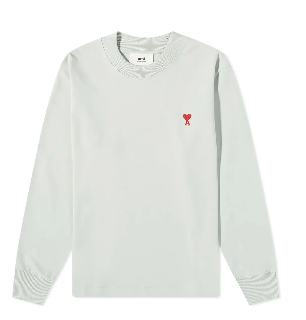 AMI PARIS  |Unisex Street Style U-Neck Long Sleeves Cotton Logo