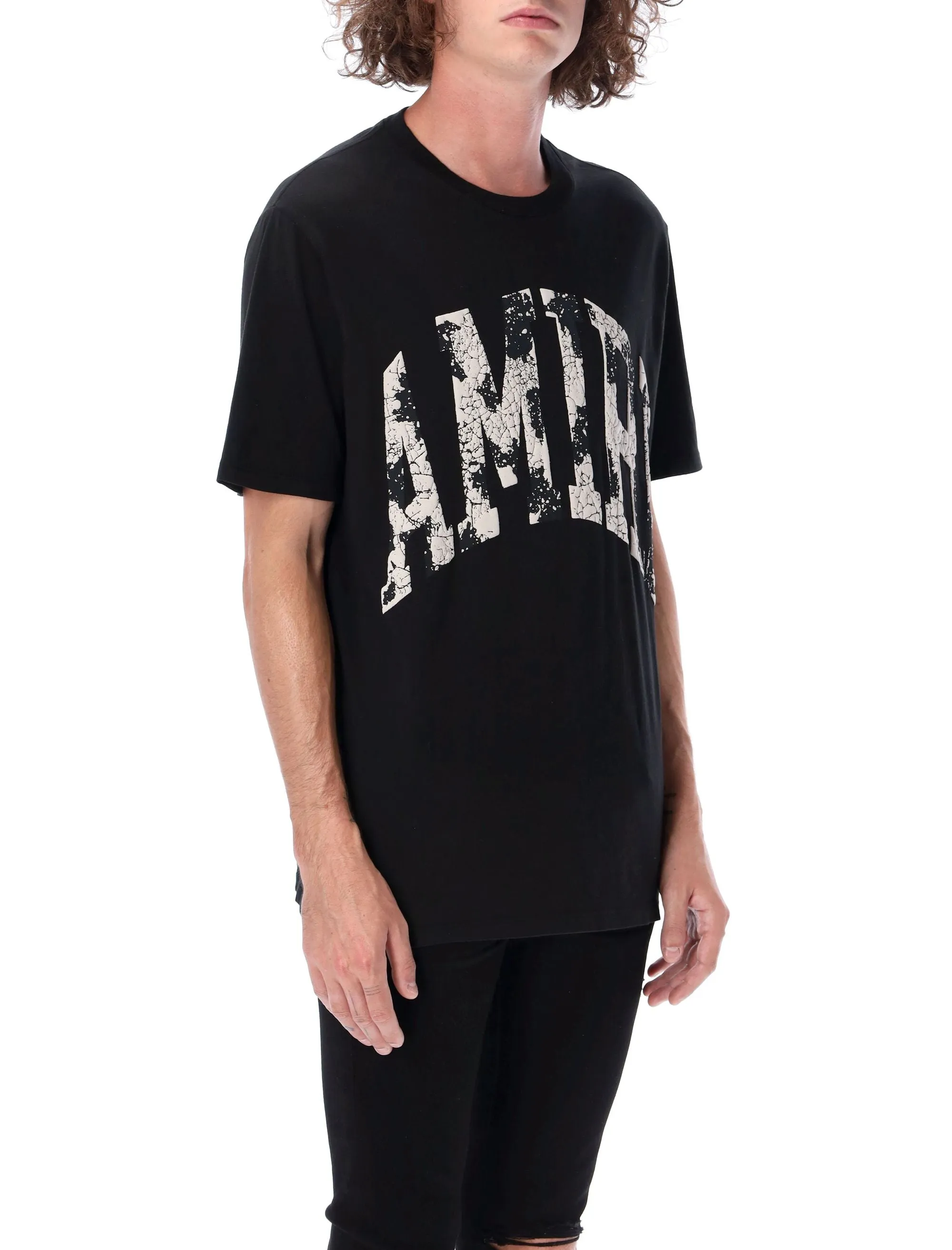 Amiri Logo Printed Crewneck T-Shirt