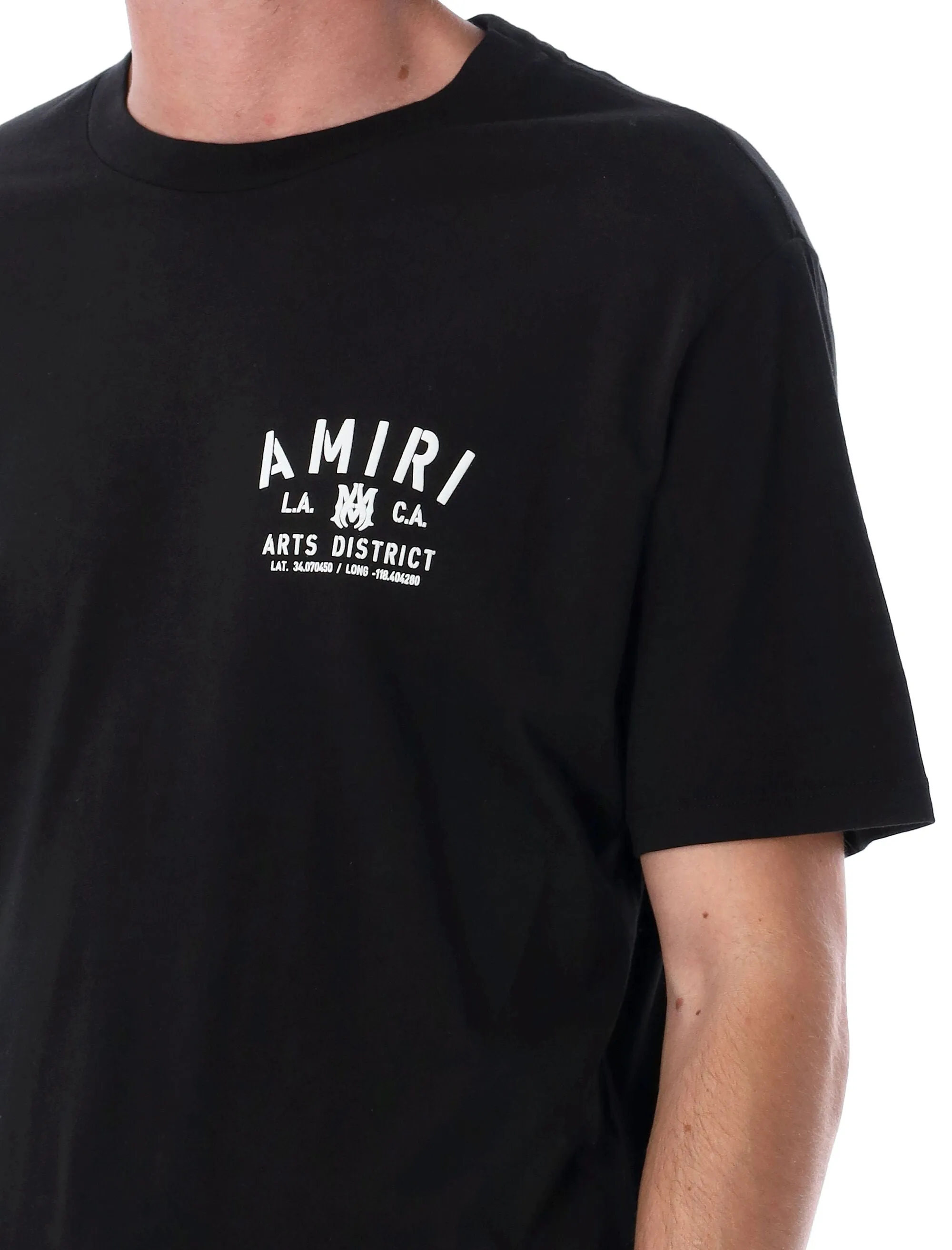 Amiri Stencil Logo Printed Crewneck T-Shirt