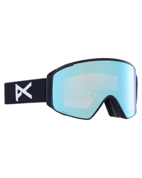 Anon M4S Cylindrical Snow Goggles + Bonus Lens + Mfi Face Mask - Black/Perceive Variable Blue Lens