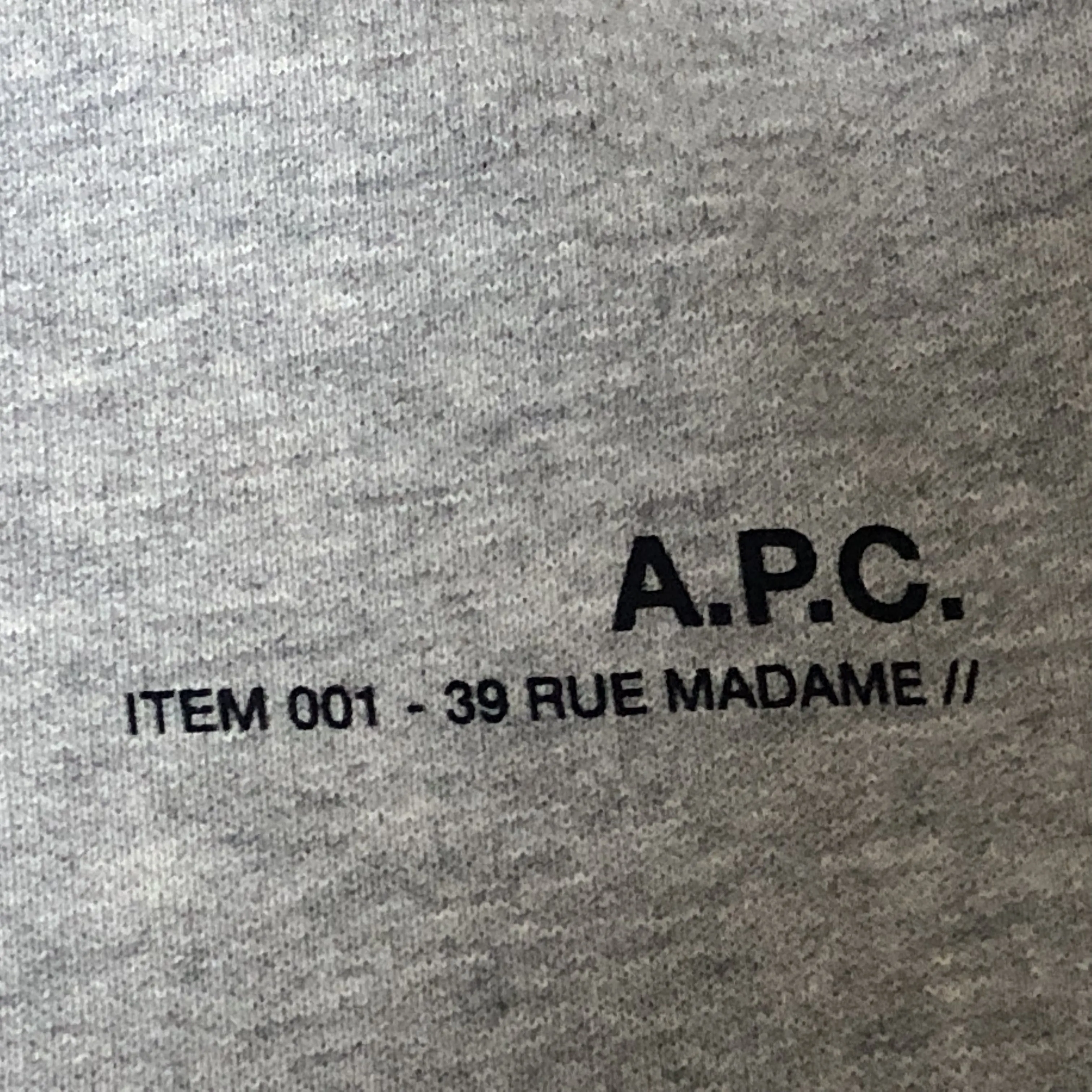 A.P.C.  |Street Style Long Sleeves Cotton Oversized Logo