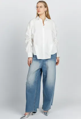 Arden Button Down in White