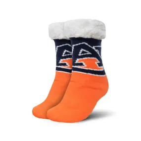 Auburn Tigers Colorblock Footy Slipper Socks