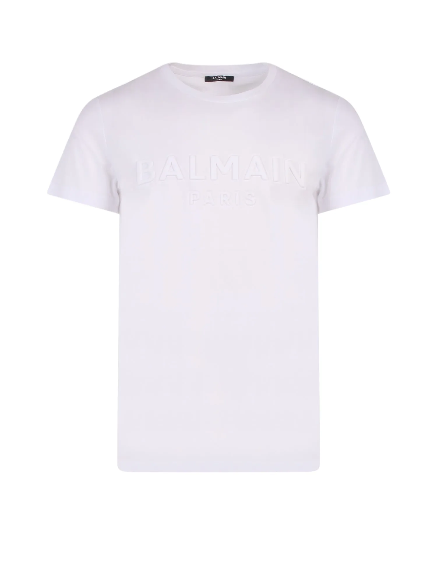 Balmain Logo Embossed Short-Sleeved T-Shirt