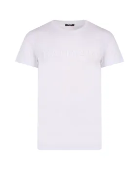 Balmain Logo Embossed Short-Sleeved T-Shirt