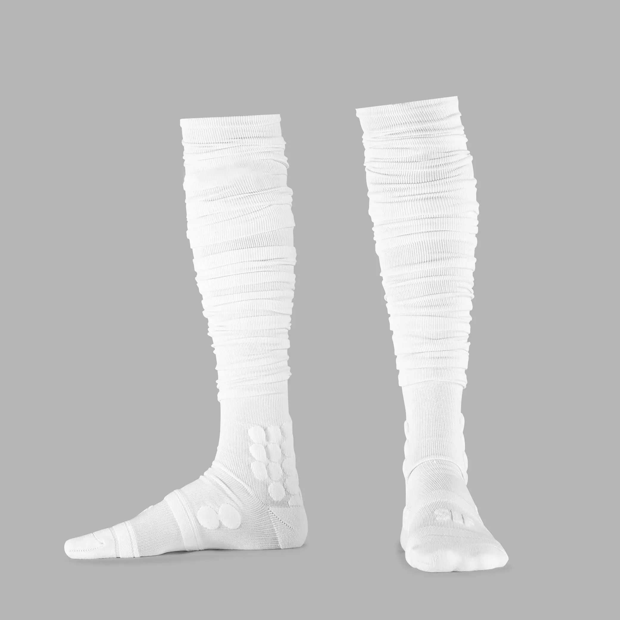 Basic White Football Padded Long Socks