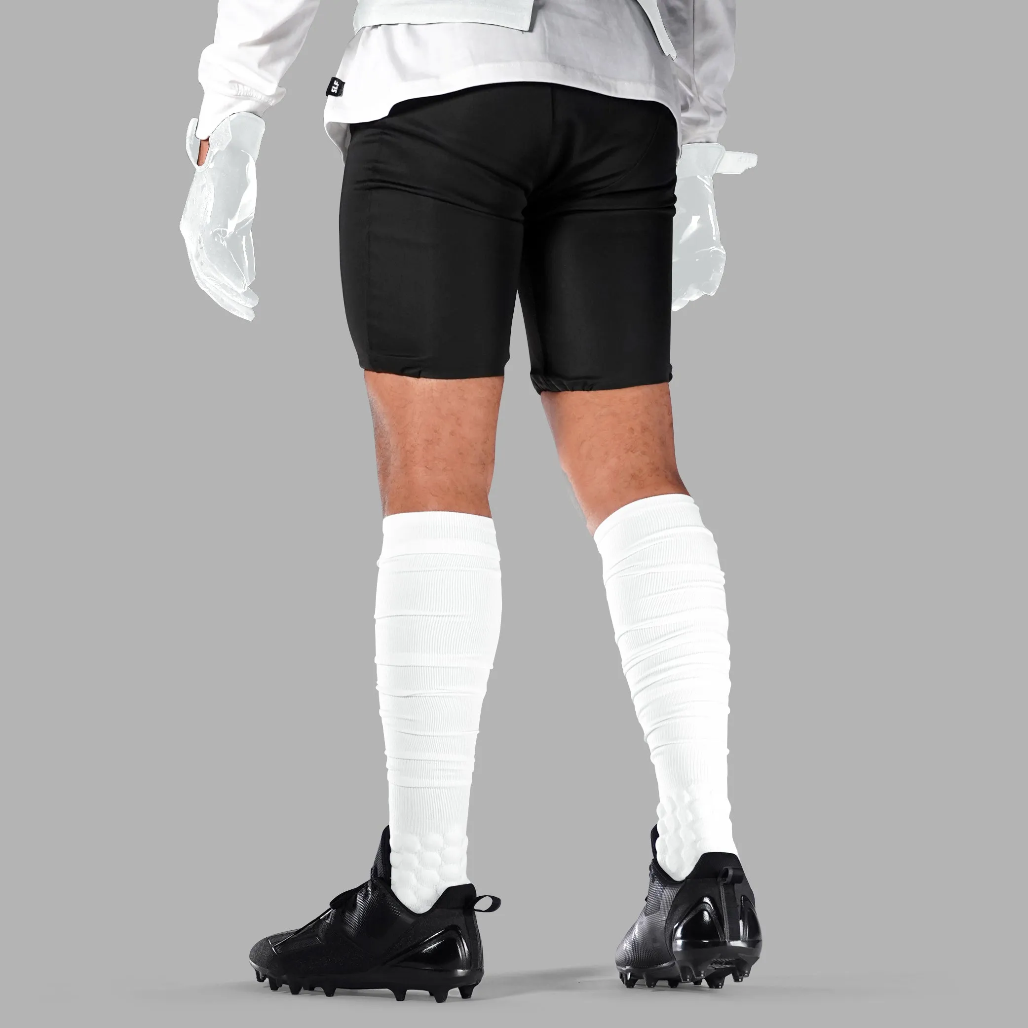 Basic White Football Padded Long Socks