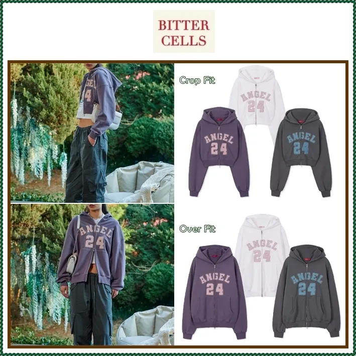 BITTER CELLS  |Street Style Long Sleeves Plain Cotton Logo