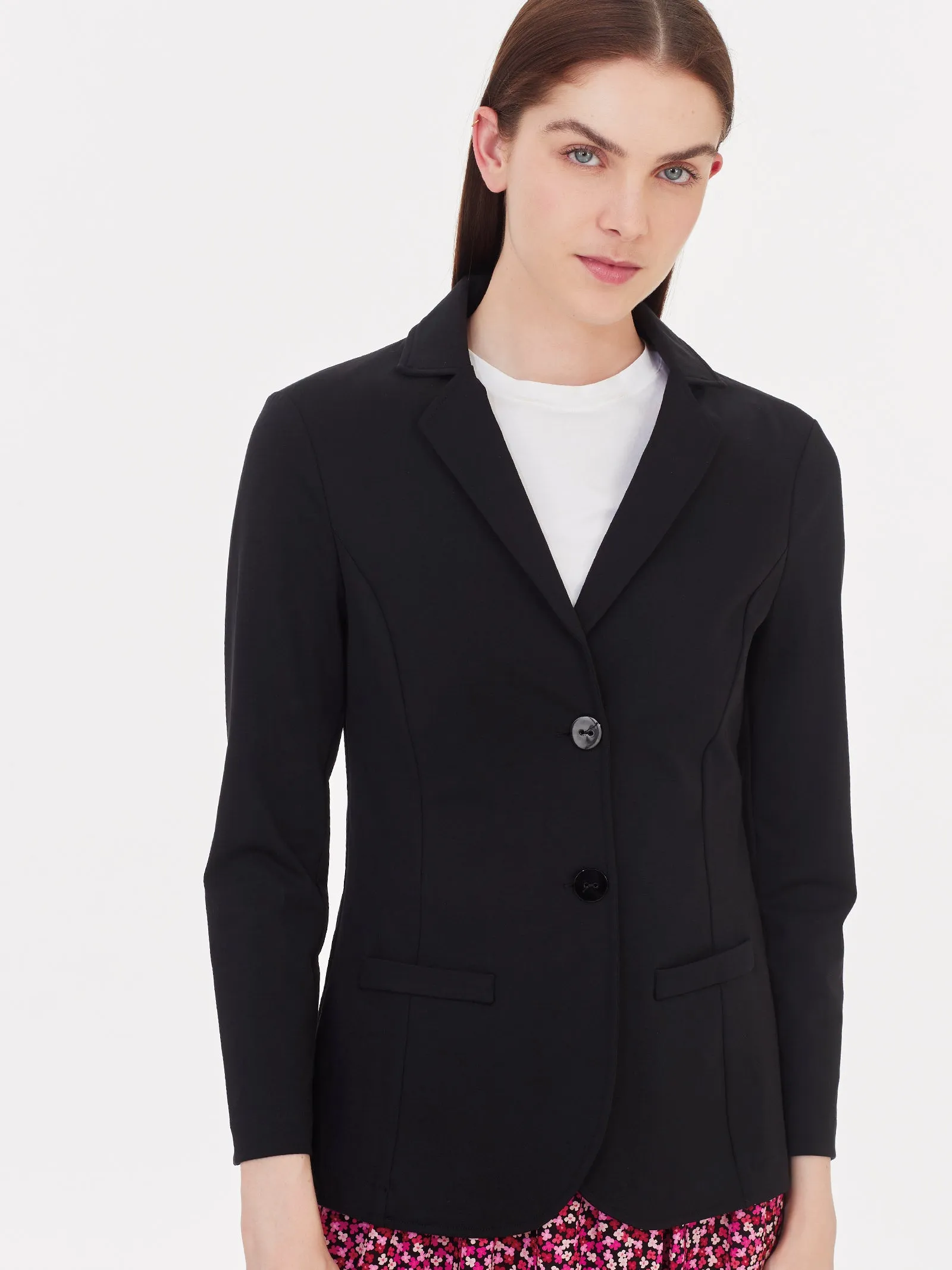 Blazer in cotone tecnico elasticizzato