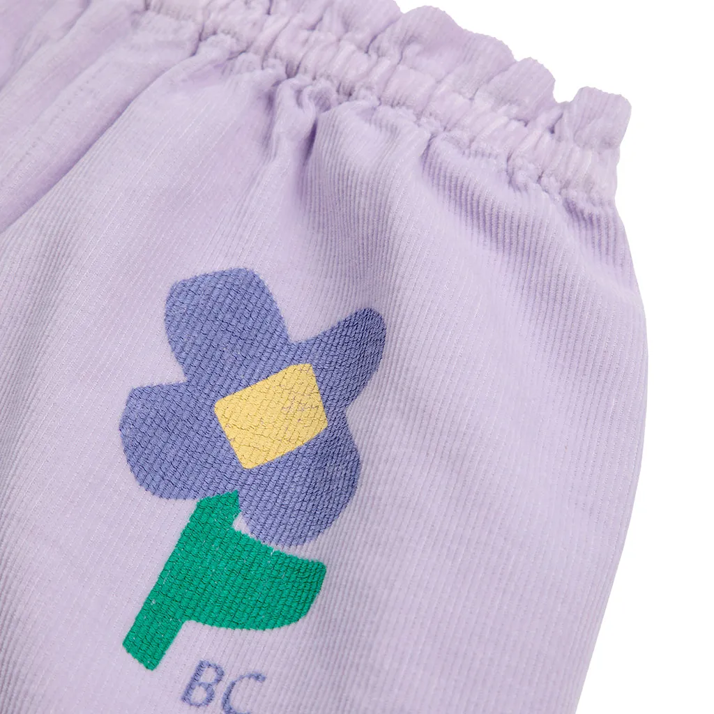 Bobo Choses Baby Pansy Flowers Paperbag Pants Lavender Purple