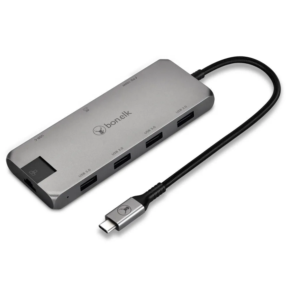 Bonelk Long-Life USB-C to 8-in-1 Multiport Hub