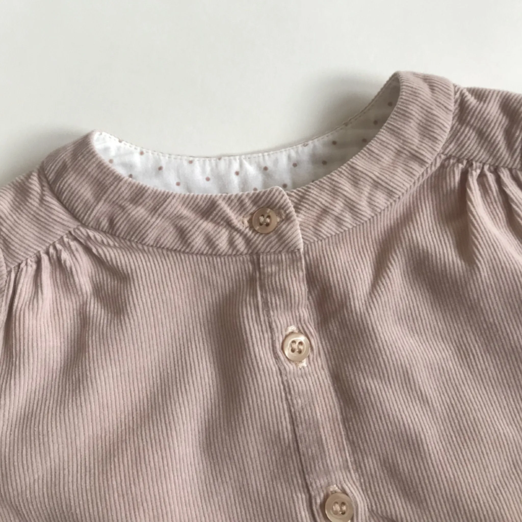 Bonpoint Pale Pink Fine Cord Dress With Patch Pockets: 18 Months