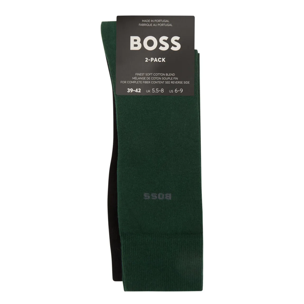 BOSS Two-Pack Logo Socks - Dark Green