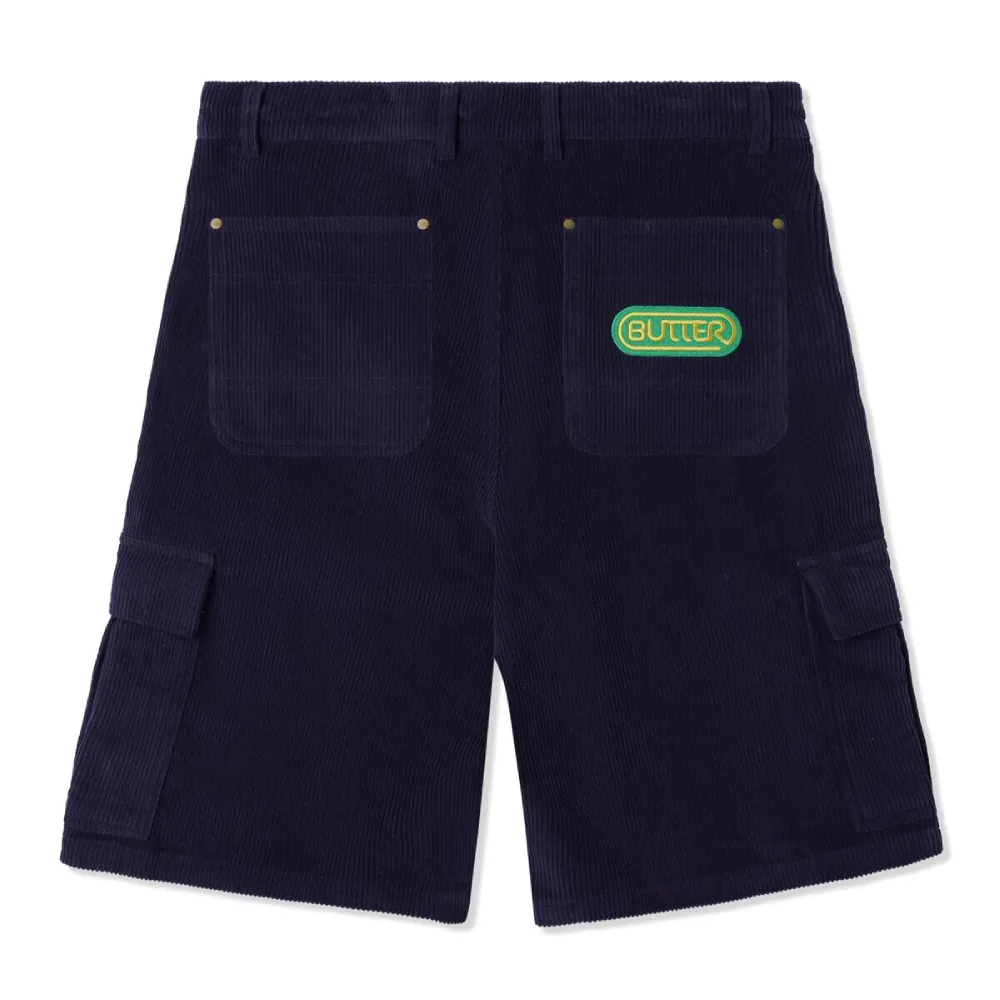 Butter Goods Corduroy Cargo Shorts Navy