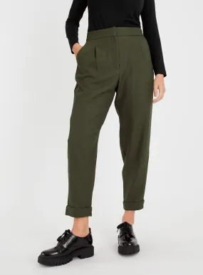 Buy Khaki Tapered Trousers 18S | Trousers | Tu