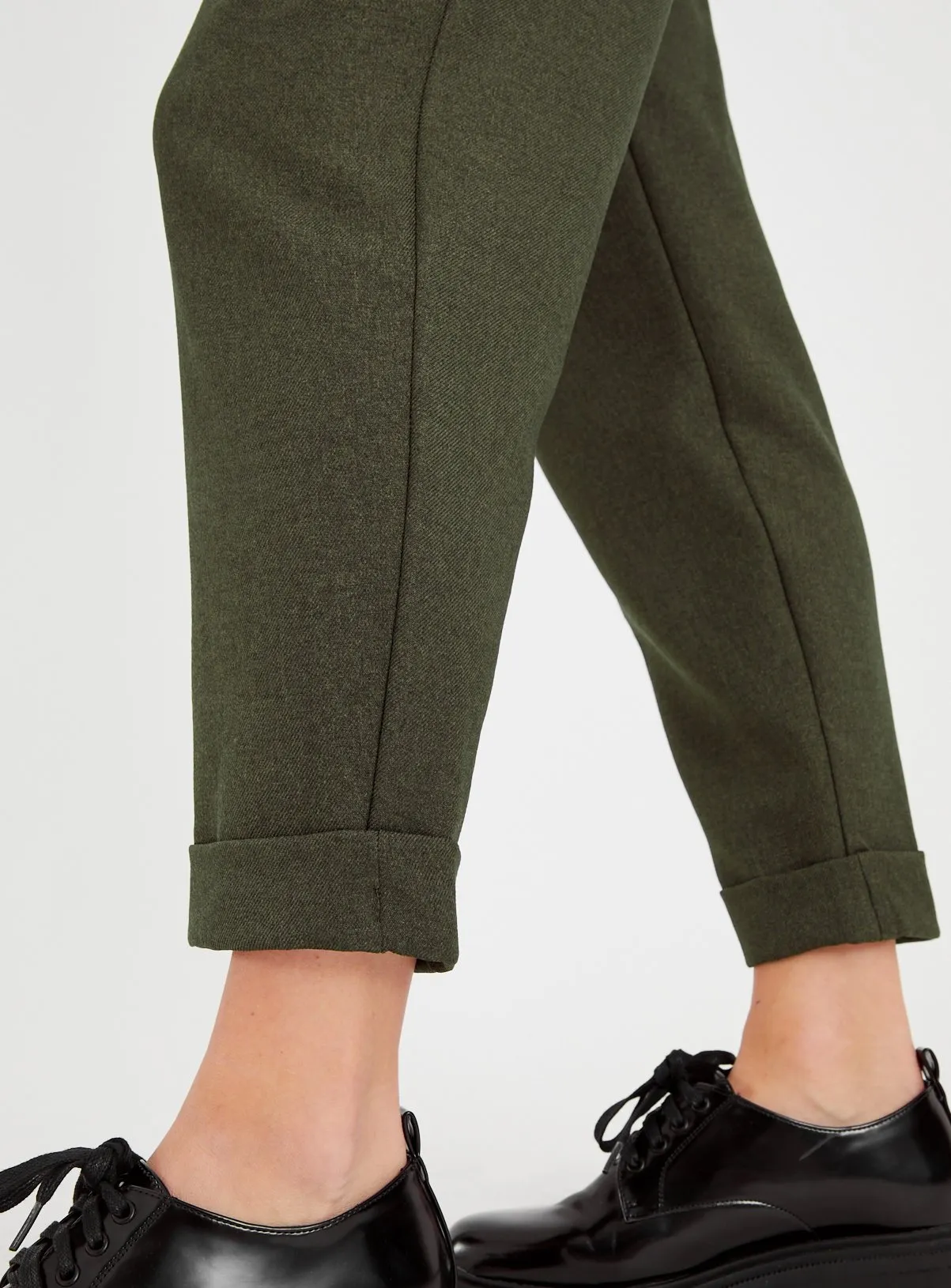 Buy Khaki Tapered Trousers 18S | Trousers | Tu