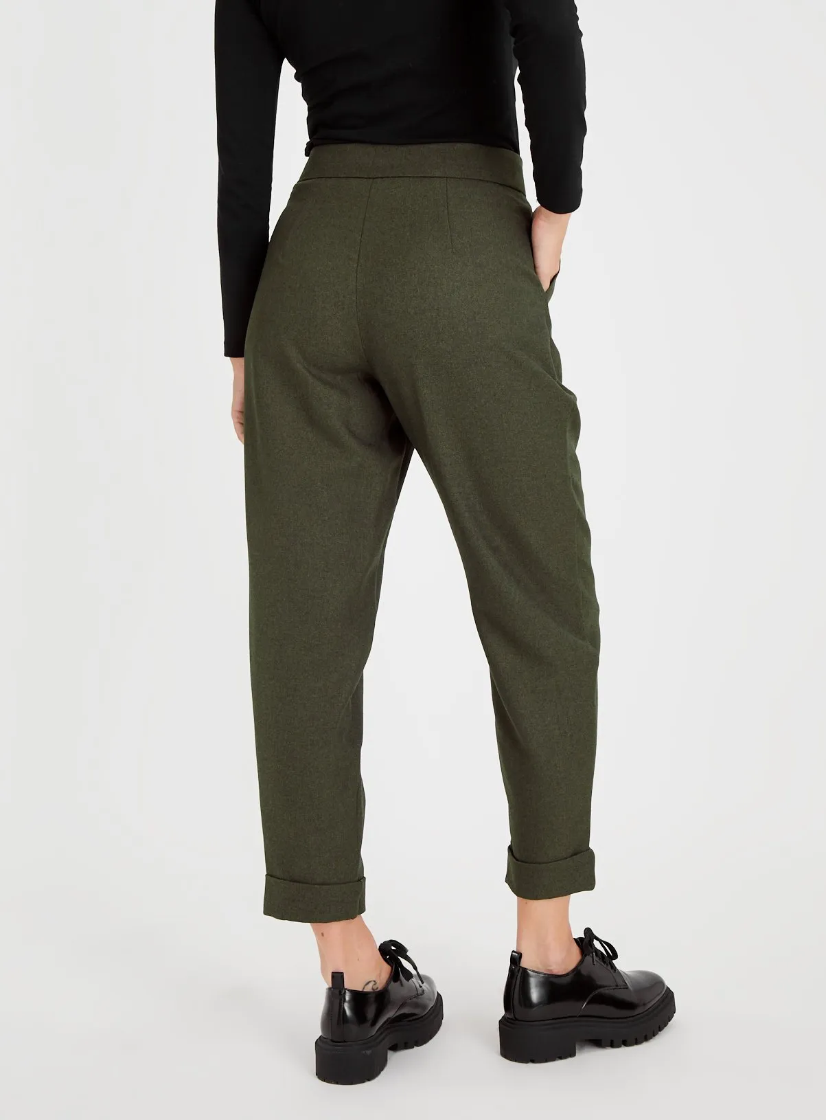 Buy Khaki Tapered Trousers 18S | Trousers | Tu