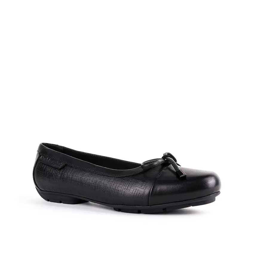 Cadence Bow Women's Shoes - Black Leather