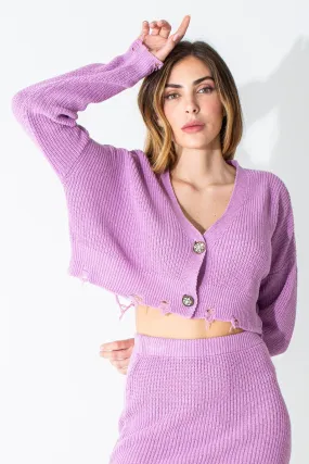 Cardigan crop in filo