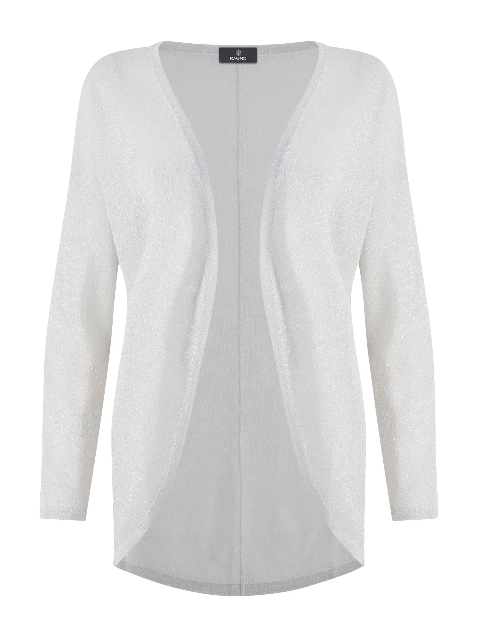 Cardigan in Crêpe Lurex - Bianco