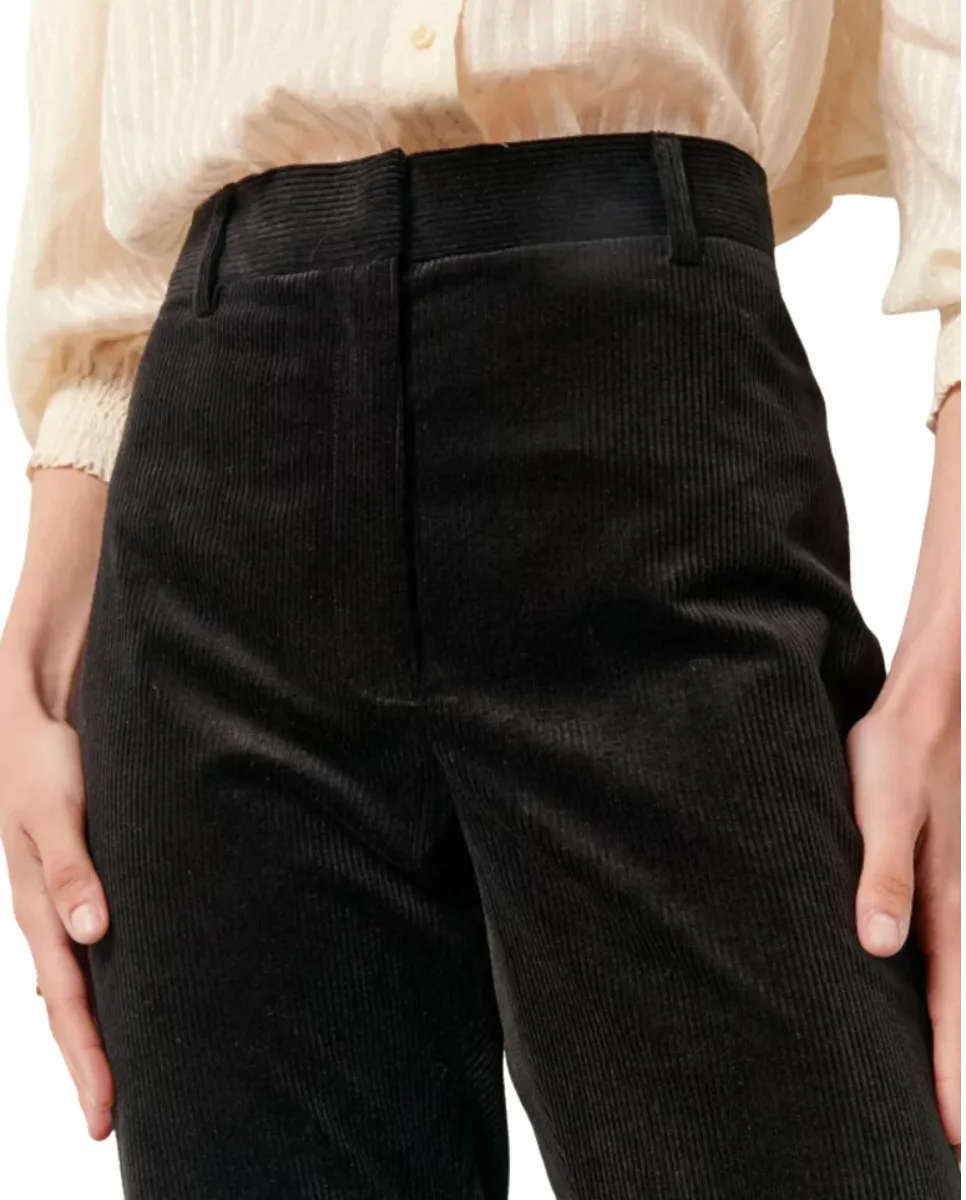 Charlie Corduroy Trousers Black