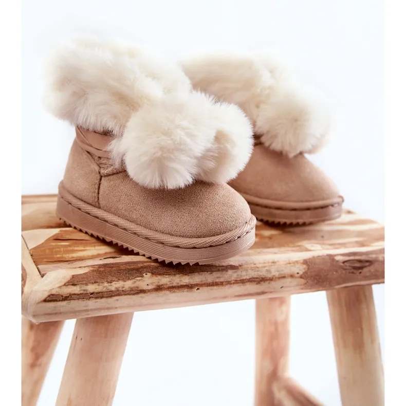 Children's Youth Warm Snow Boots Light beige Roofy