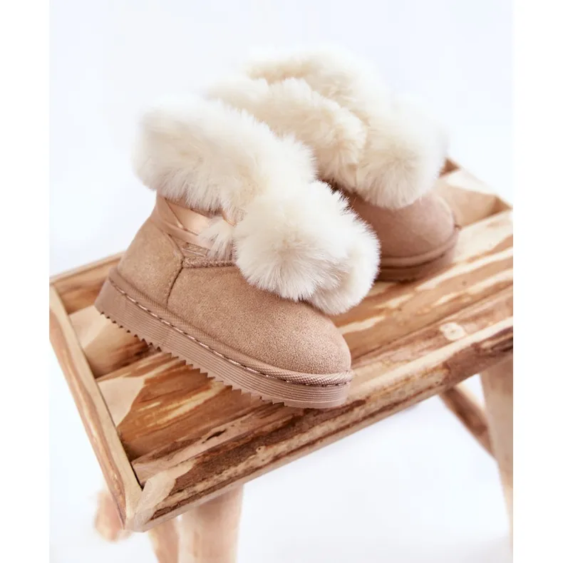 Children's Youth Warm Snow Boots Light beige Roofy