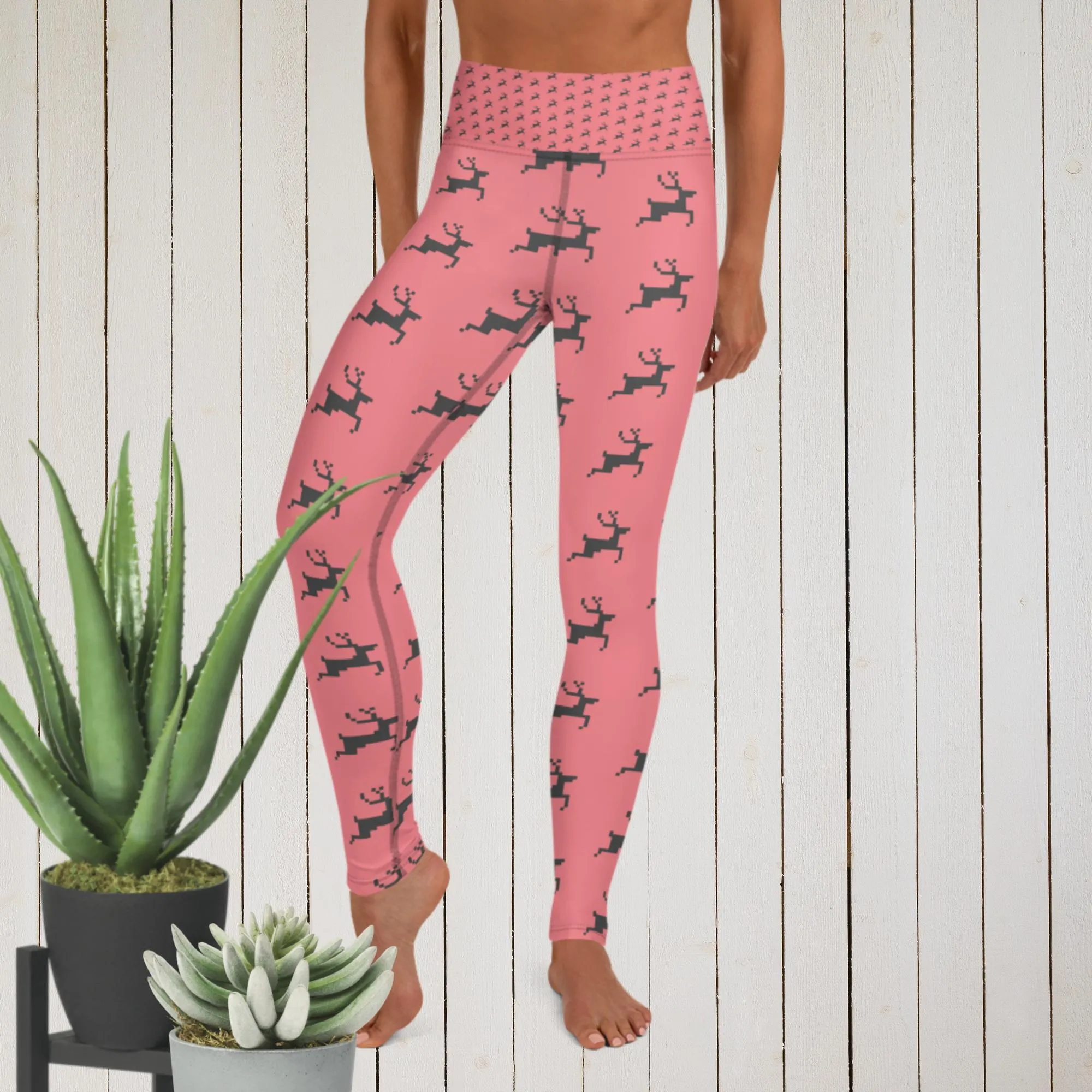 Christmas Deer  - Yoga Leggings