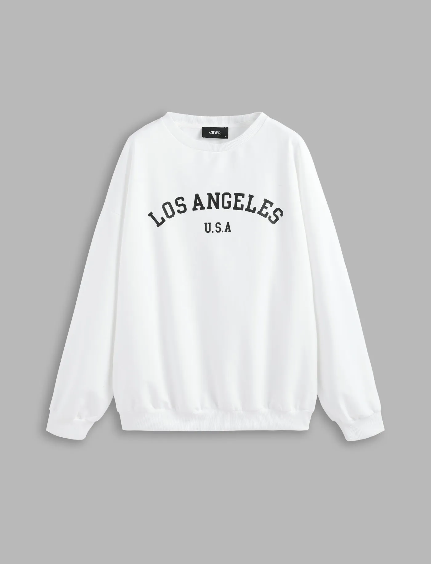 Cider  |Street Style Long Sleeves Cotton Oversized Logo