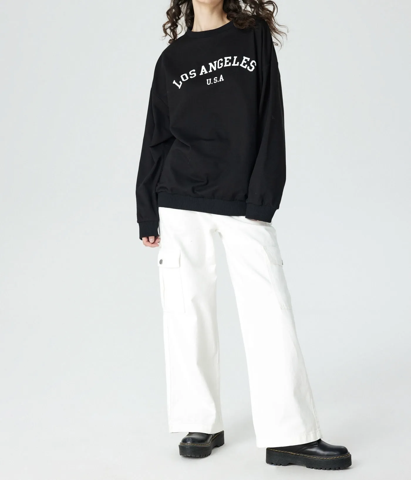 Cider  |Street Style Long Sleeves Cotton Oversized Logo