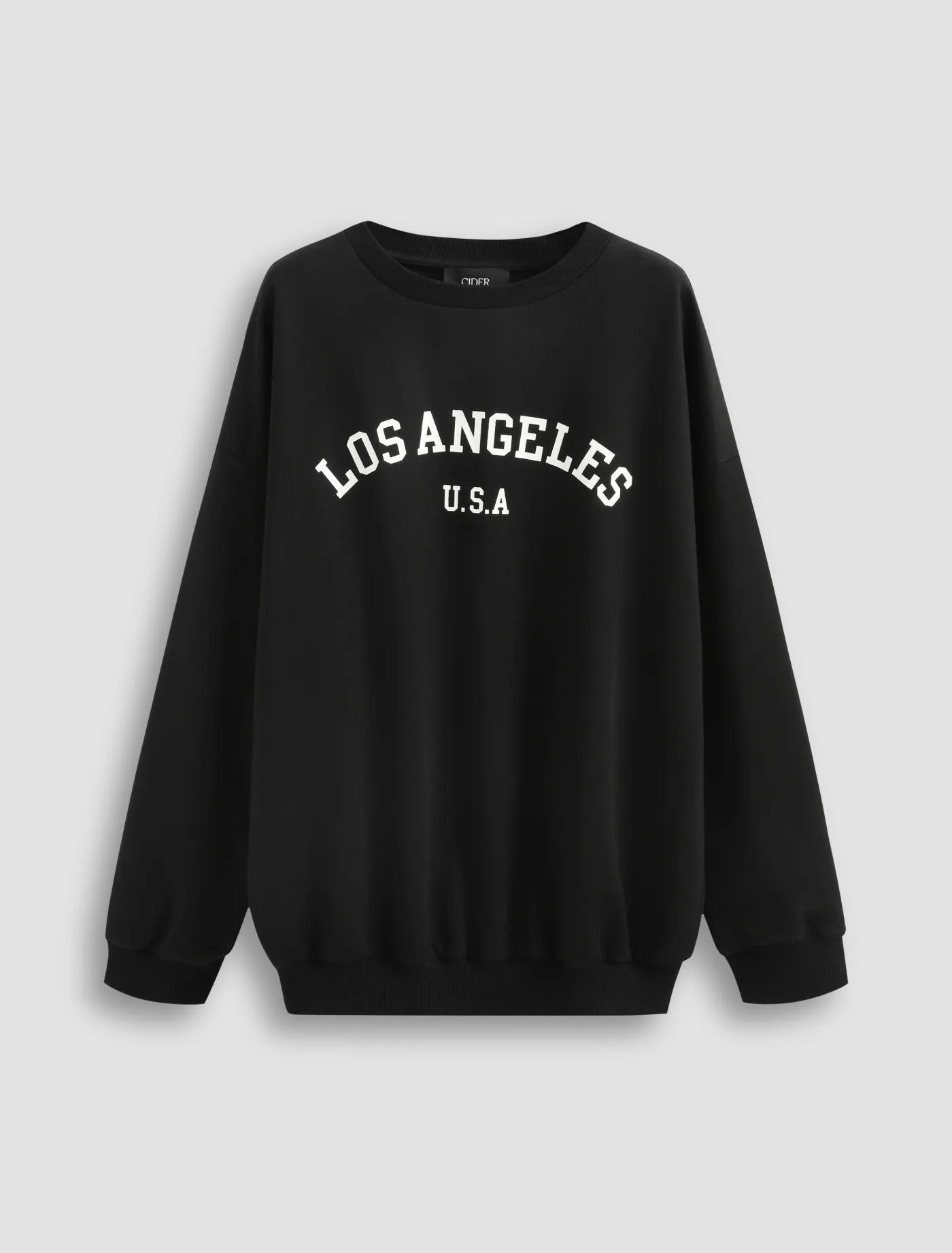 Cider  |Street Style Long Sleeves Cotton Oversized Logo