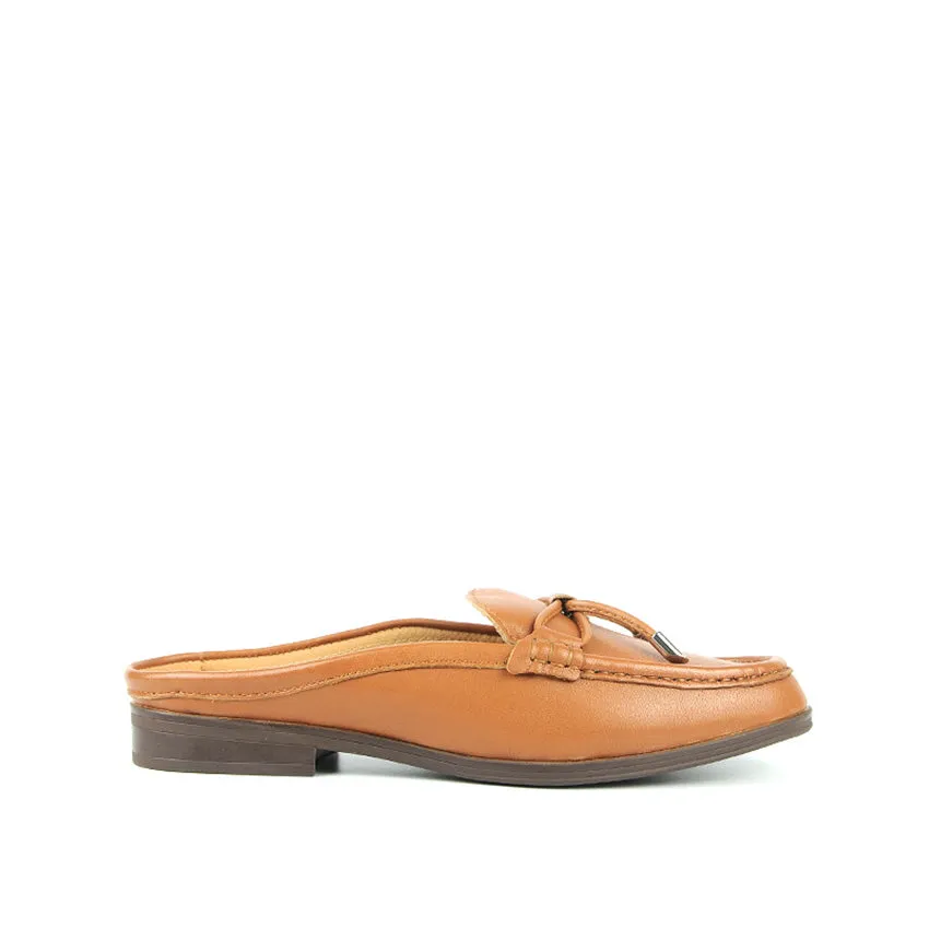 Courtney Mule Women's Shoes - Tan Leather