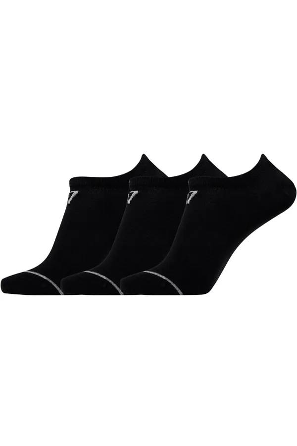 CR7 3-Pack Cotton Stretch Sneaker Socks Black