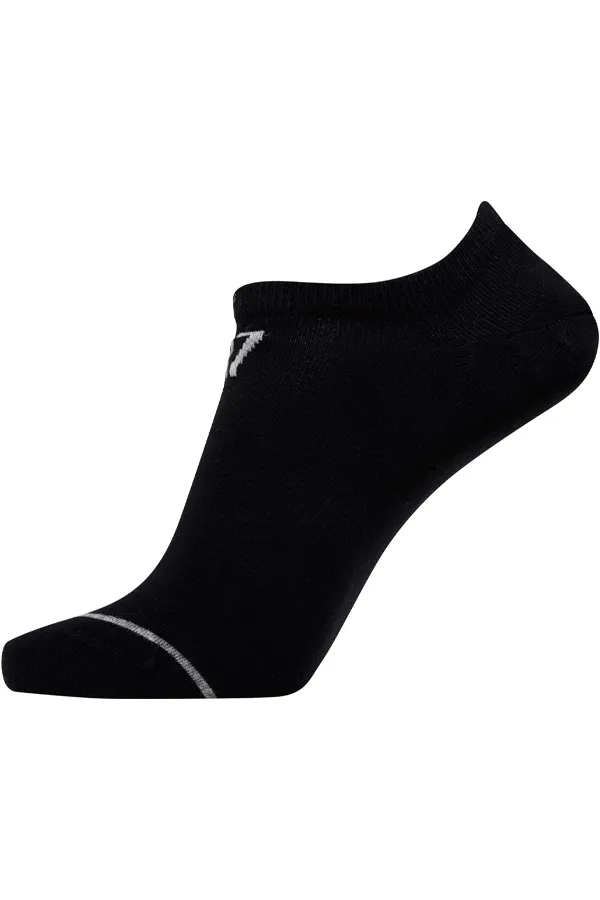 CR7 3-Pack Cotton Stretch Sneaker Socks Black