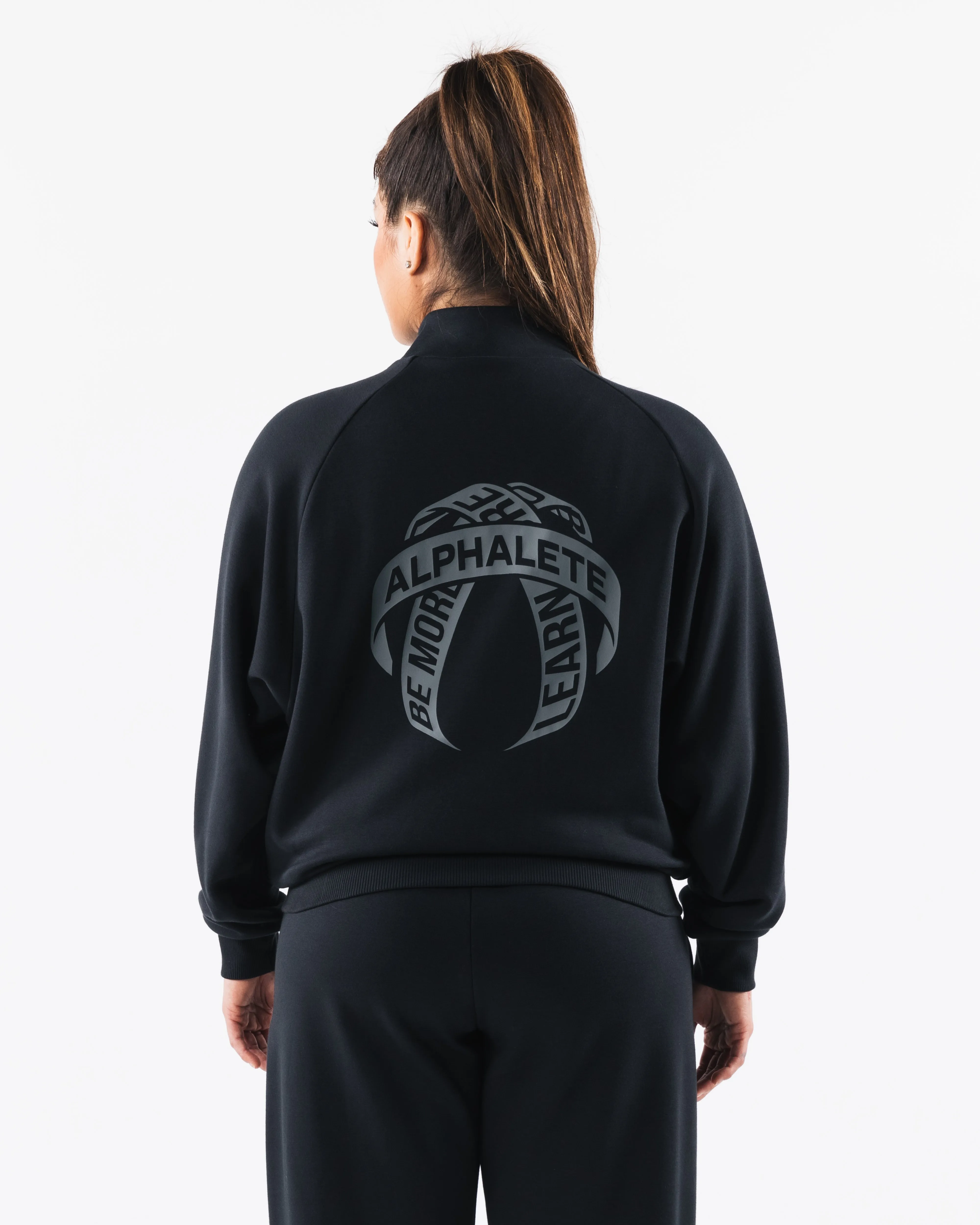 Crest Zip Up - Black