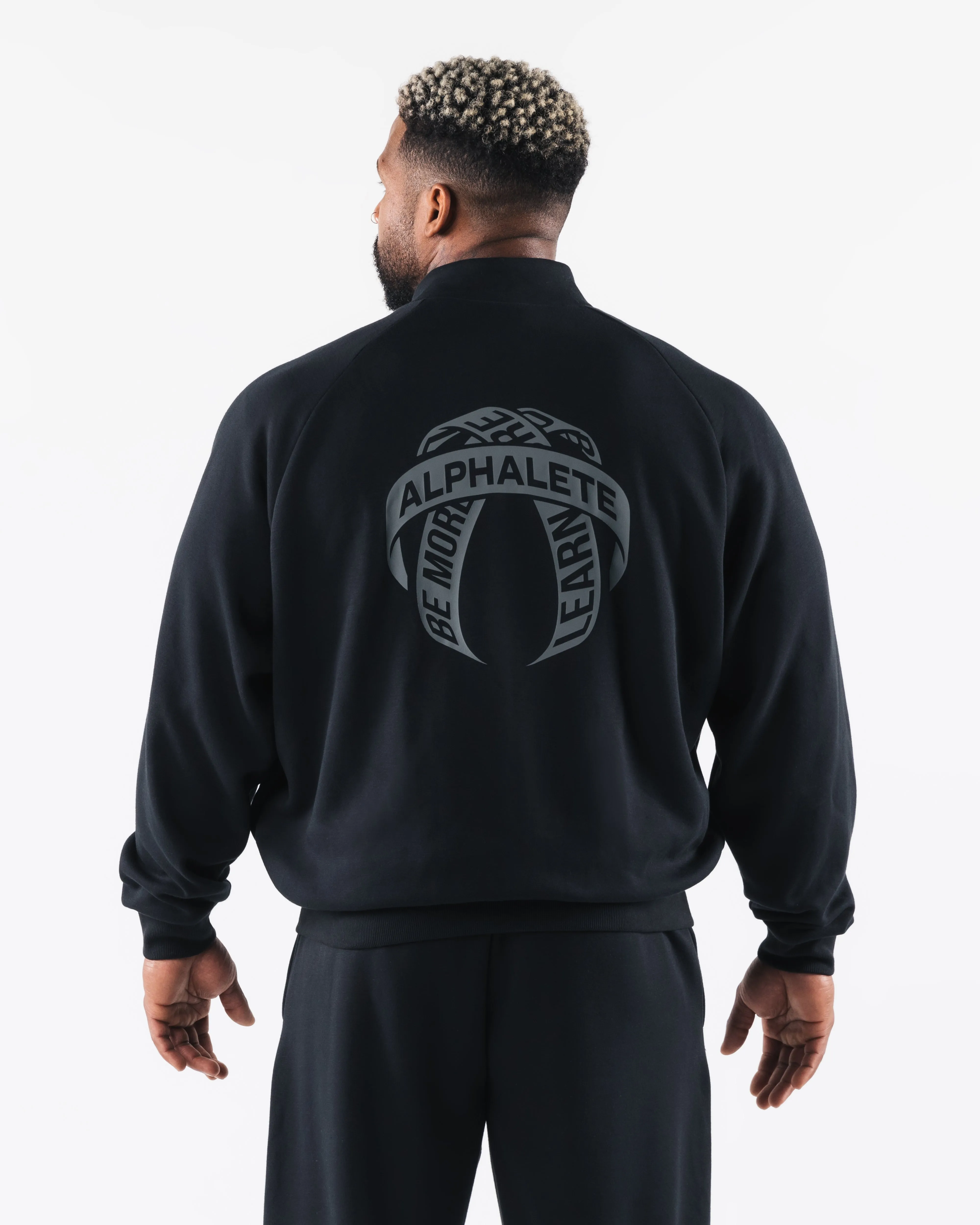 Crest Zip Up - Black