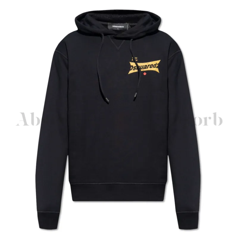 D SQUARED2  |Street Style Long Sleeves Plain Cotton Logo Luxury Hoodies