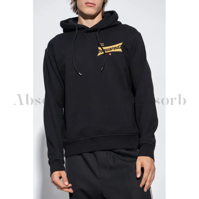 D SQUARED2  |Street Style Long Sleeves Plain Cotton Logo Luxury Hoodies