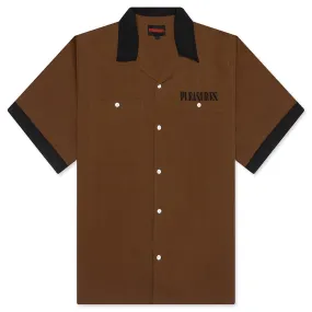 Daisy Bowling Button Down - Brown