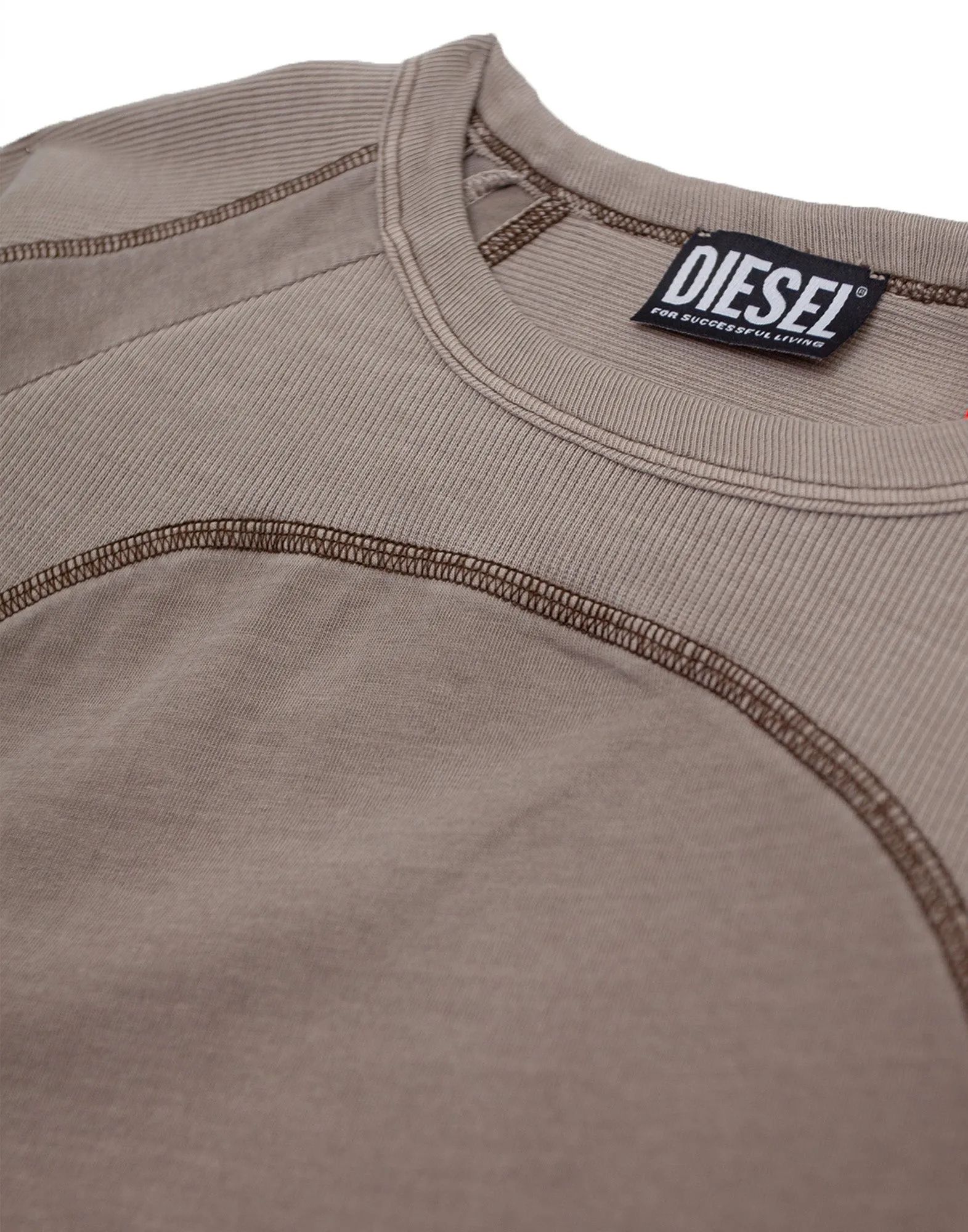 Diesel Contrast-Stitched Crewneck T-Shirt