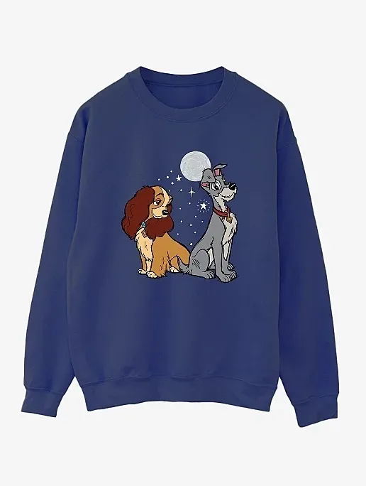 Disney  |Crew Neck Unisex Sweat Street Style Long Sleeves Cotton