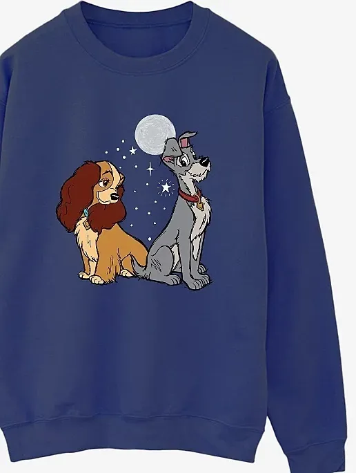 Disney  |Crew Neck Unisex Sweat Street Style Long Sleeves Cotton