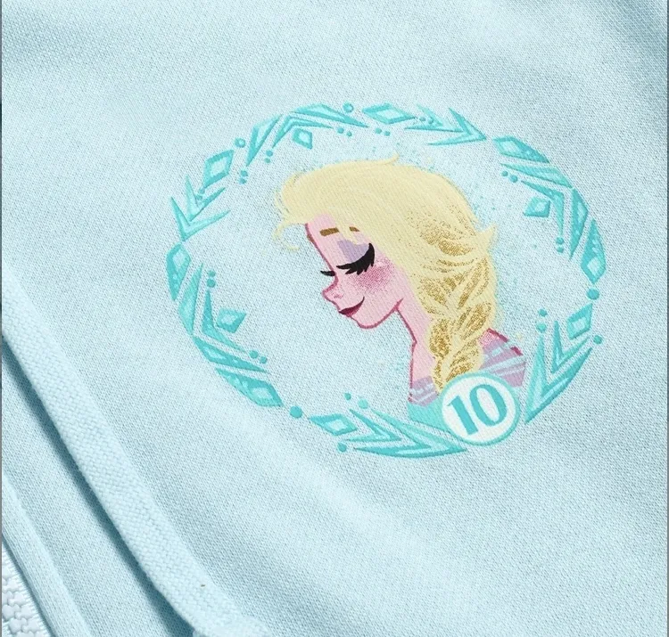 Disney  |Unisex Sweat Street Style Long Sleeves Cotton Logo Icy Color